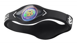 Power Balance Sports Bracelet Hologram Wristband Black and White